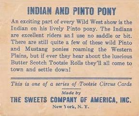 1933 Tootsie Circus (R152) #NNO Indian and Pinto Pony Back