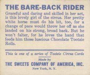 1933 Tootsie Circus (R152) #NNO The Bare-Back Rider Back