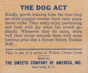 1933 Tootsie Circus (R152) #NNO The Dog Act Back