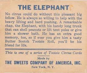 1933 Tootsie Circus (R152) #NNO The Elephant Back