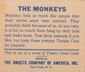 1933 Tootsie Circus (R152) #NNO The Monkeys Back