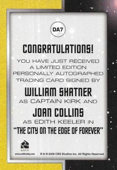 2013 Rittenhouse Star Trek The Original Series Heroes and Villains - Dual Autographs #DA7 William Shatner / Joan Collins Back