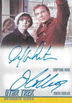 2013 Rittenhouse Star Trek The Original Series Heroes and Villains - Dual Autographs #DA7 William Shatner / Joan Collins Front