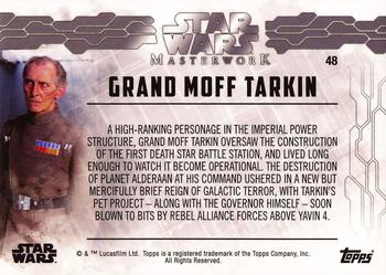 2017 Topps Star Wars Masterwork - Blue #48 Grand Moff Tarkin Back