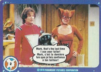 1978 O-Pee-Chee Mork & Mindy #2 Mork, That's the Last Time I Use Your Tailor! Front