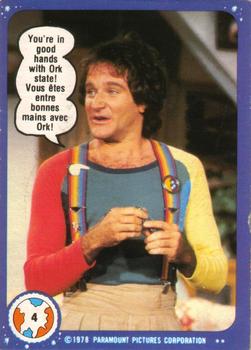 1978 O-Pee-Chee Mork & Mindy #4 You're in Good Hands with Ork State! Front