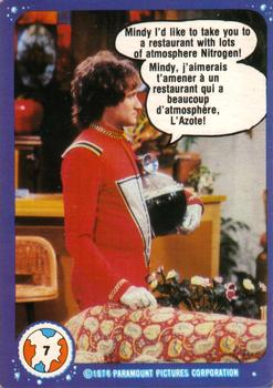 1978 O-Pee-Chee Mork & Mindy #7 Mindy I'd Like to Take You to a Restaurant with Lots of Atmosphere, Nitrogen! Front