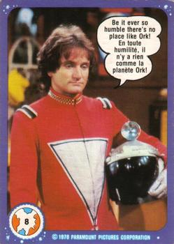 1978 O-Pee-Chee Mork & Mindy #8 Be It Ever So Humble There's No Place Like Ork! Front