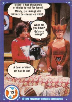 1978 O-Pee-Chee Mork & Mindy #13 Mindy, I Had Thousands of Things to Eat for Lunch! Front