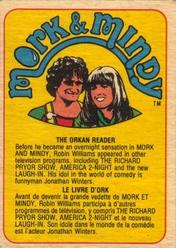 1978 O-Pee-Chee Mork & Mindy #15 I Come From a Distant Planet! Back
