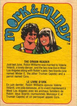1978 O-Pee-Chee Mork & Mindy #17 Shazbot! I'm at the End of My Rope! Back