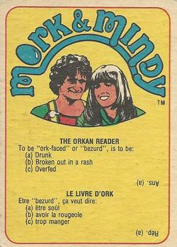 1978 O-Pee-Chee Mork & Mindy #26 Mork's in the Bathroom! He's Taking a Meteor Shower! Back
