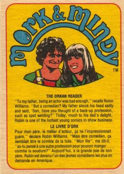 1978 O-Pee-Chee Mork & Mindy #42 Mindy You're the Nicest Lower Life Form I've Ever Met! Back