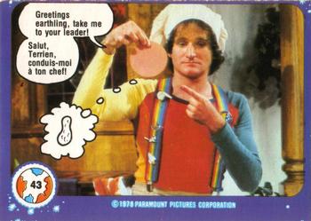1978 O-Pee-Chee Mork & Mindy #42 Mindy You're the Nicest Lower Life Form I've Ever Met! Front