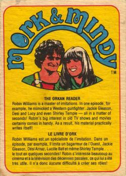 1978 O-Pee-Chee Mork & Mindy #45 I Think I've Just Had a Close Encounter of the Nerd Kind! Back