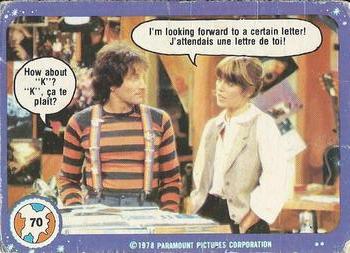 1978 O-Pee-Chee Mork & Mindy #70 I'm Looking Forward to a Certain Letter! Front