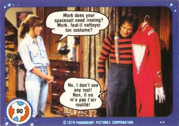 1978 O-Pee-Chee Mork & Mindy #90 Mork Does Your Spacesuit Need Ironing? Front