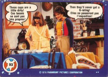 1978 O-Pee-Chee Mork & Mindy #93 These Cups Are a Little Dirty! Front