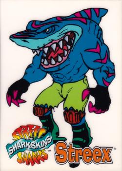 1995 Edge Street Sharks - Sharkskins Static Cling Decals #NNO Streex Front
