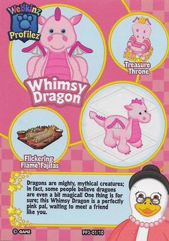 2008 Ganz Webkinz Series 3 - Plush Profilez #PP3-01 Whimsy Dragon Back