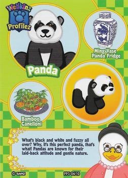 2008 Ganz Webkinz Series 3 - Plush Profilez #PP3-04 Panda Back