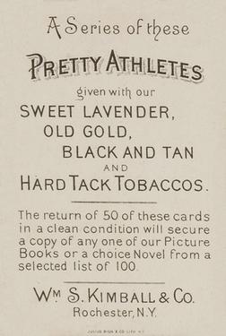 1889 W.S. Kimball & Co. Pretty Athletes (N196) #NNO Club Swinging Back