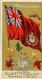 1890 Allen & Ginter Flags of All Nations (N10) #NNO Dominion of Canada Front