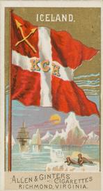 1890 Allen & Ginter Flags of All Nations (N10) #NNO Iceland Front