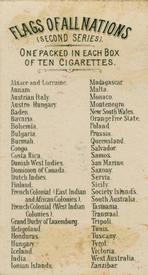 1890 Allen & Ginter Flags of All Nations (N10) #NNO New South Wales Back