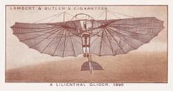 1933 Lambert & Butler A History of Aviation (Brown Fronts) #5 A Lilienthal Glider, 1895 Front