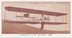 1933 Lambert & Butler A History of Aviation (Brown Fronts) #7 Chanute Type Glider, 1897 Front