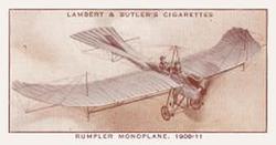 1933 Lambert & Butler A History of Aviation (Brown Fronts) #15 Rumpler Monoplane, 1909-11 Front