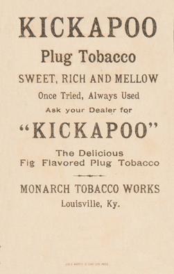 1890 Kickapoo American Indians (N570) #NNO Black Hawk Back