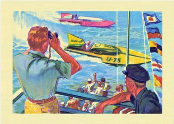 1956 Gum Inc. Adventure (R749) #18 Over the Bounding Waves .... Front