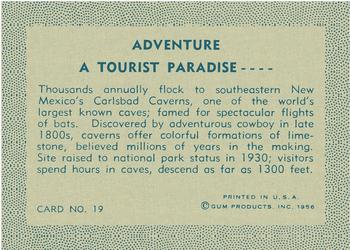 1956 Gum Inc. Adventure (R749) #19 A Tourist Paradise .... Back