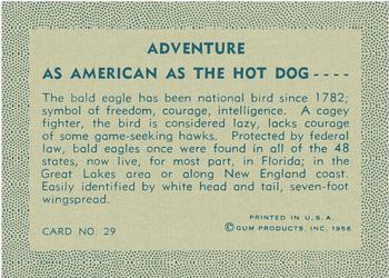1956 Gum Inc. Adventure (R749) #29 As American as the Hot Dog .... Back
