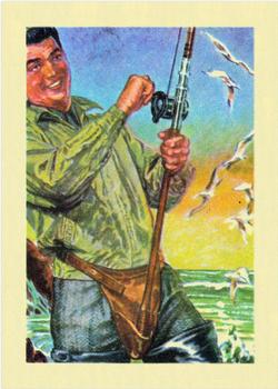 1956 Gum Inc. Adventure (R749) #72 A Fisherman's Life Is Happy .... Front