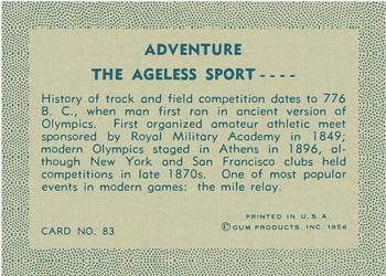 1956 Gum Inc. Adventure (R749) #83 The Ageless Sport .... Back