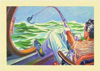 1956 Gum Inc. Adventure (R749) #95 Alone with Gulls and Sea .... Front