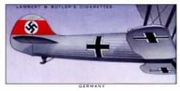 1937 Lambert & Butler Aeroplane Markings #20 Germany Front