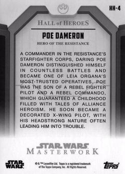 2017 Topps Star Wars Masterwork - Hall of Heroes #HH-4 Poe Dameron Back