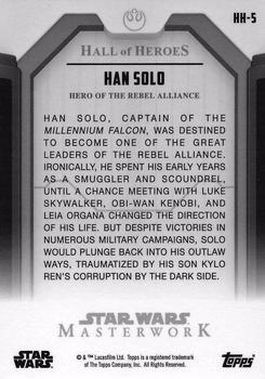 2017 Topps Star Wars Masterwork - Hall of Heroes #HH-5 Han Solo Back