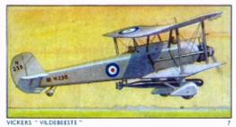 1936 Amalgamated Press Aeroplanes & Carriers (ZB7-0) #7 Vickers “Vildebeeste” Front