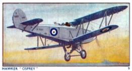 1936 Amalgamated Press Aeroplanes & Carriers (ZB7-0) #9 Hawker “Osprey” Front