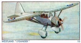 1936 Amalgamated Press Aeroplanes & Carriers (ZB7-0) #10 Westland “Lysander” Front