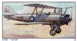 1936 Amalgamated Press Aeroplanes & Carriers (ZB7-0) #12 Avro “Tutor” Front