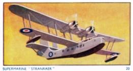 1936 Amalgamated Press Aeroplanes & Carriers (ZB7-0) #20 Supermarine “Stranraer” Front