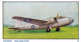 1936 Amalgamated Press Aeroplanes & Carriers (ZB7-0) #31 Vickers “Wellington” Front