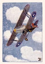 1932 Amalgamated Press Aeroplanes #21 Hawker Fury Front