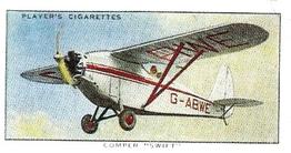 1990 Imperial Tobacco Ltd. 1935 Player's Aeroplanes (Civil) (Reprint) #8 Comper “Swift” (Great Britain) Front